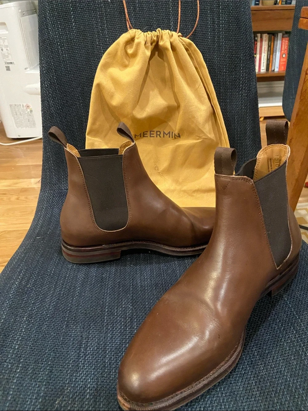 Meermin Brown Leather Chukka Chelsea Boots